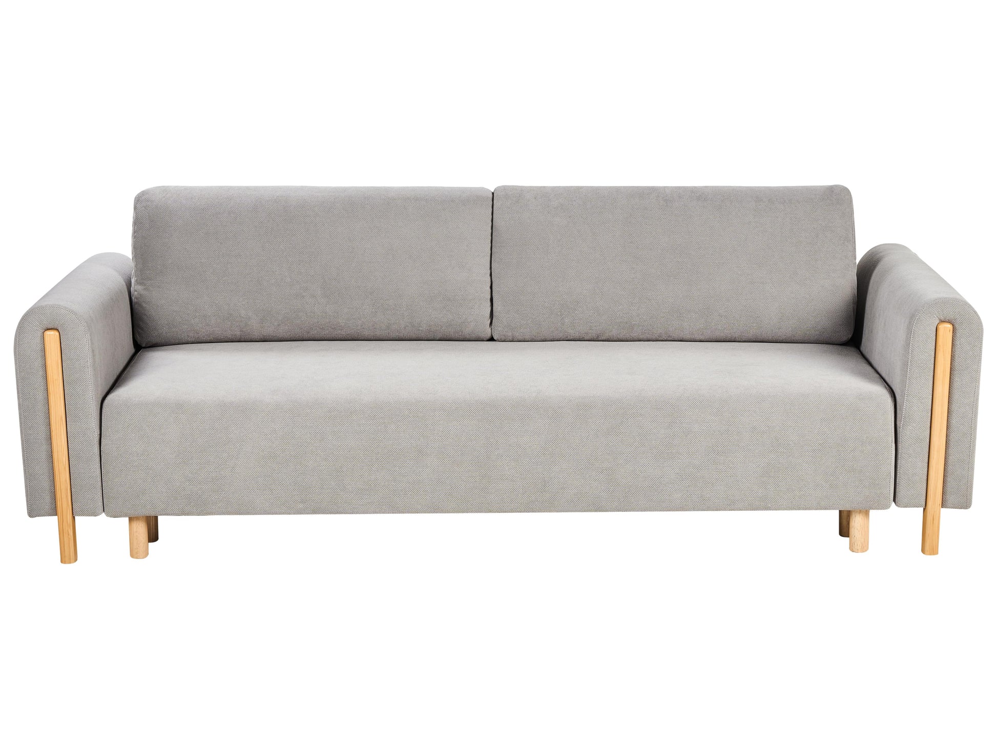  Sofa Bed 3 Seater KVAM Fabric Grey With Storage