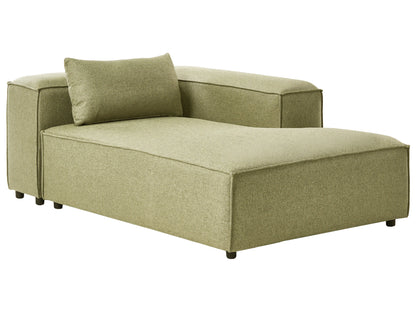  Left-Hand Chaise Lounge BRANDE Fabric Light Green
