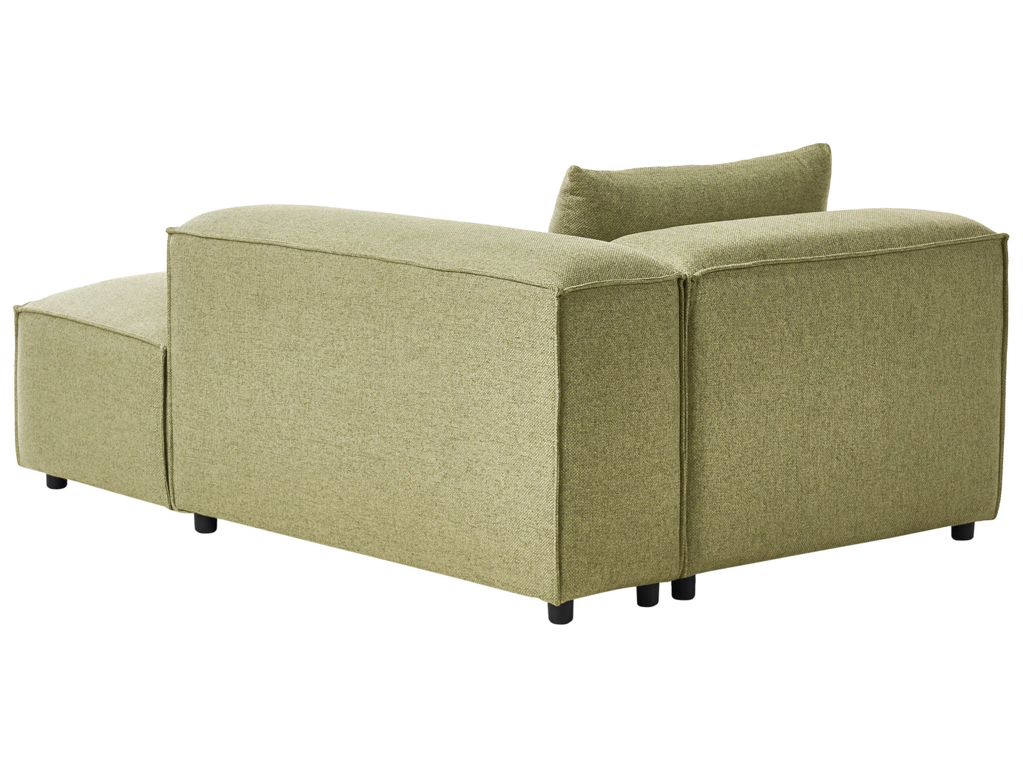  Left-Hand Chaise Lounge BRANDE Fabric Light Green