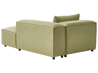  Left-Hand Chaise Lounge BRANDE Fabric Light Green