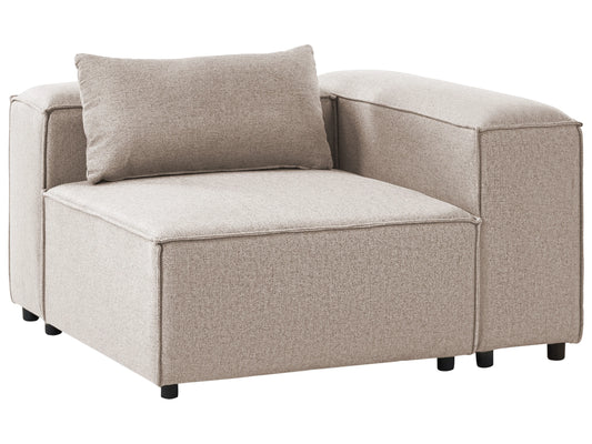  Corner Seat BRANDE Fabric Light Brown Symmetrical