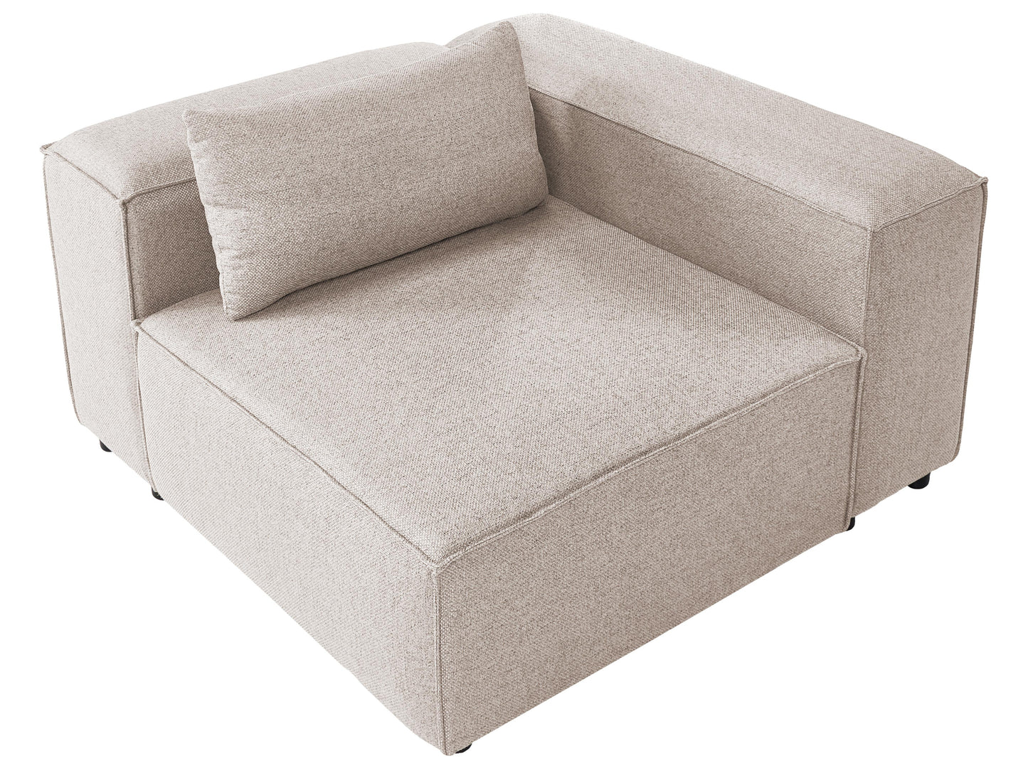  Corner Seat BRANDE Fabric Light Brown Symmetrical