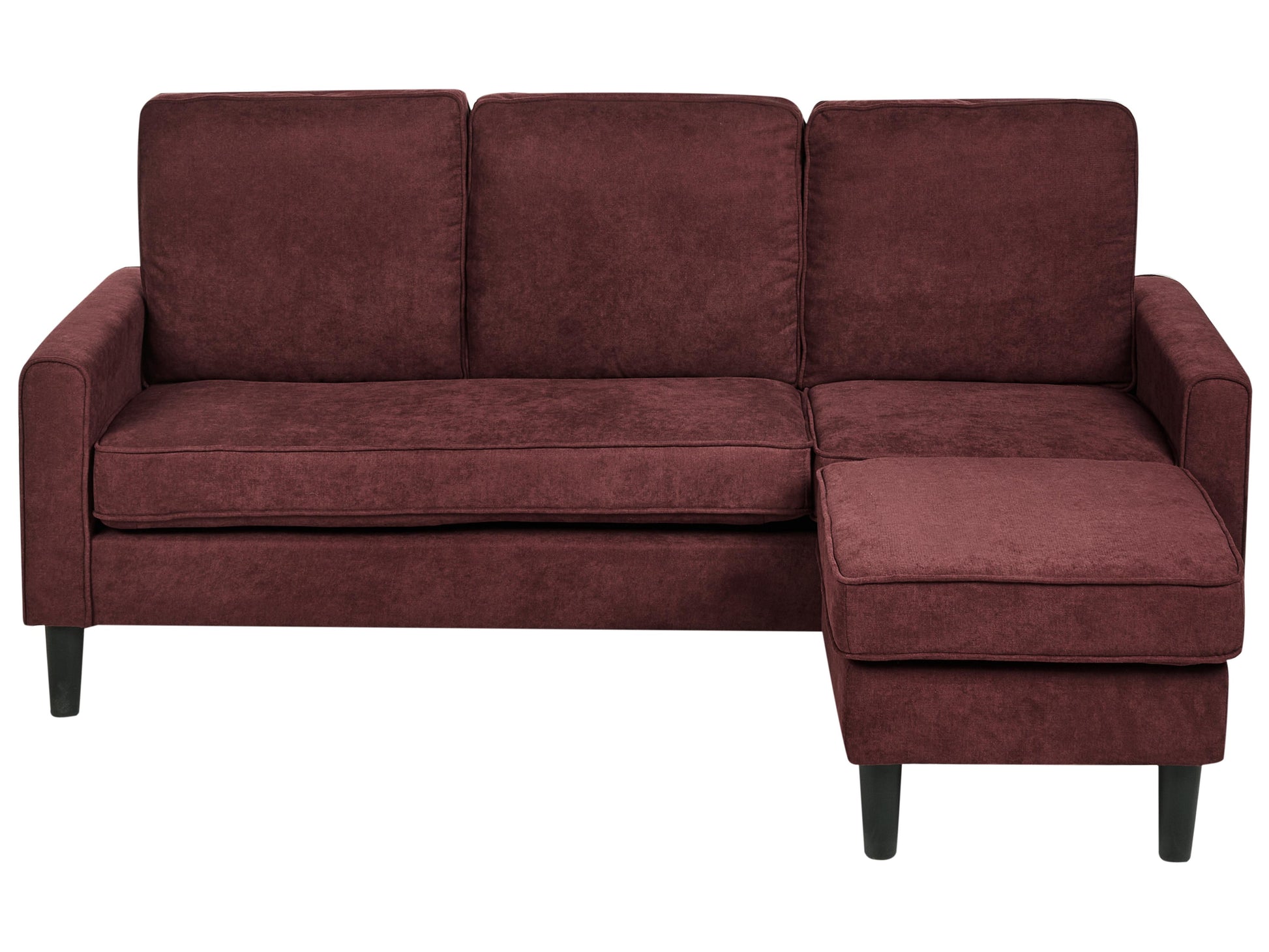  Sofa 3 Seater AVESTA Fabric Burgundy With Ottoman