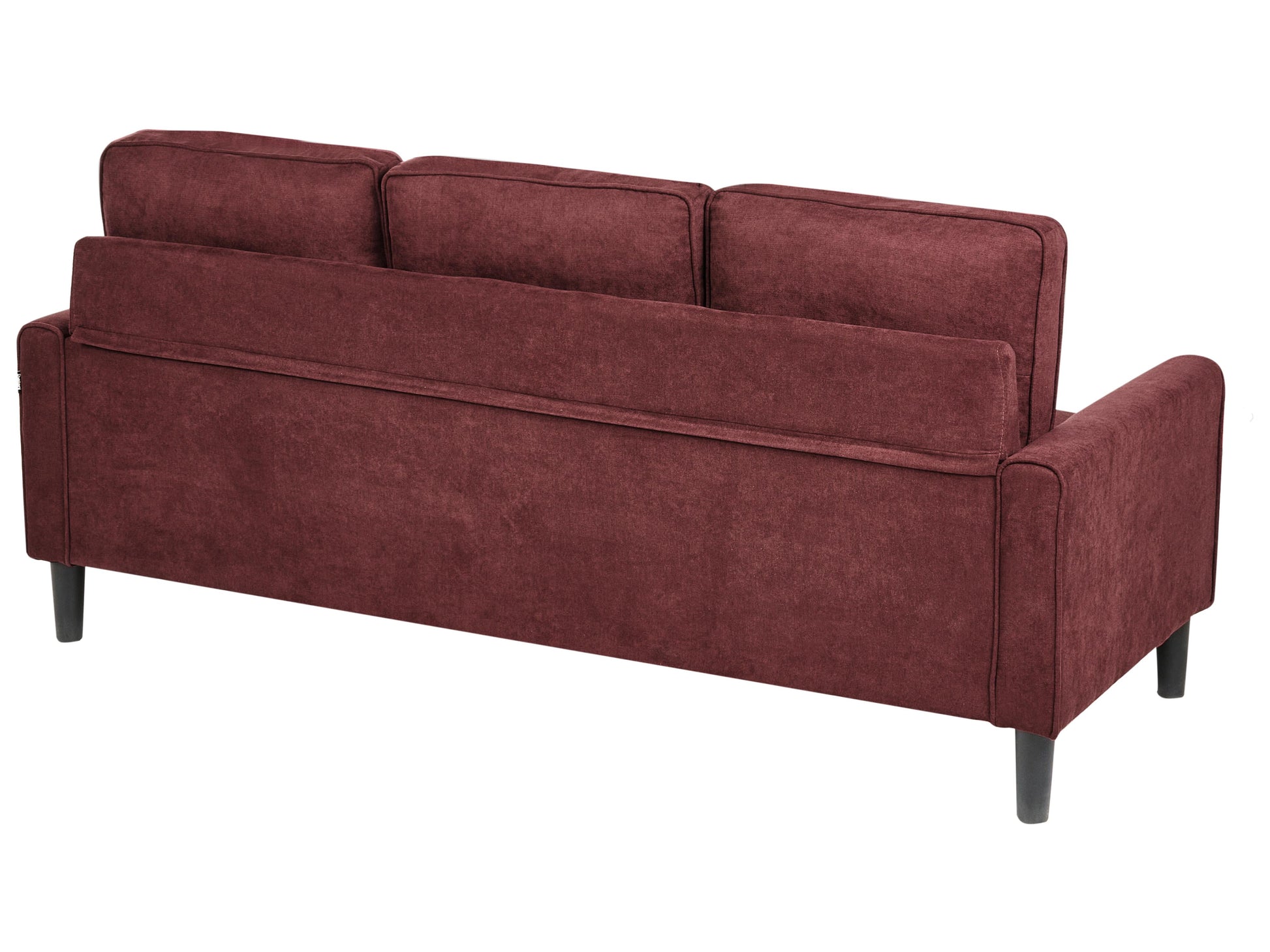  Sofa 3 Seater AVESTA Fabric Burgundy With Ottoman