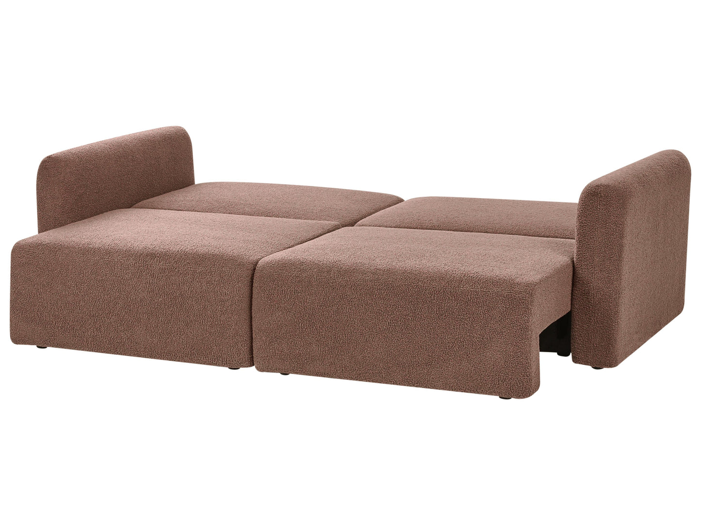  Sofa Bed 3 Seater VAXHOLM Boucle Brown With Storage
