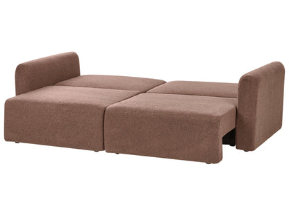  Sofa Bed 3 Seater VAXHOLM Boucle Brown With Storage