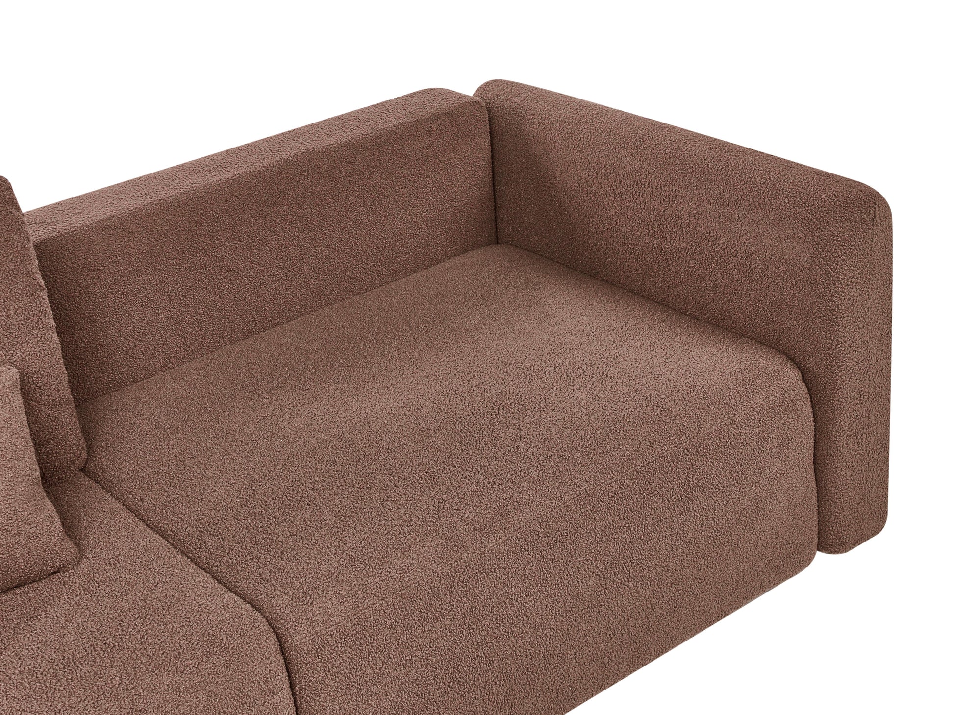  Sofa Bed 3 Seater VAXHOLM Boucle Brown With Storage