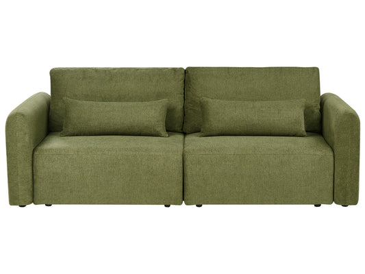  Sofa Bed 3 Seater VAXHOLM Fabric Green With Storage