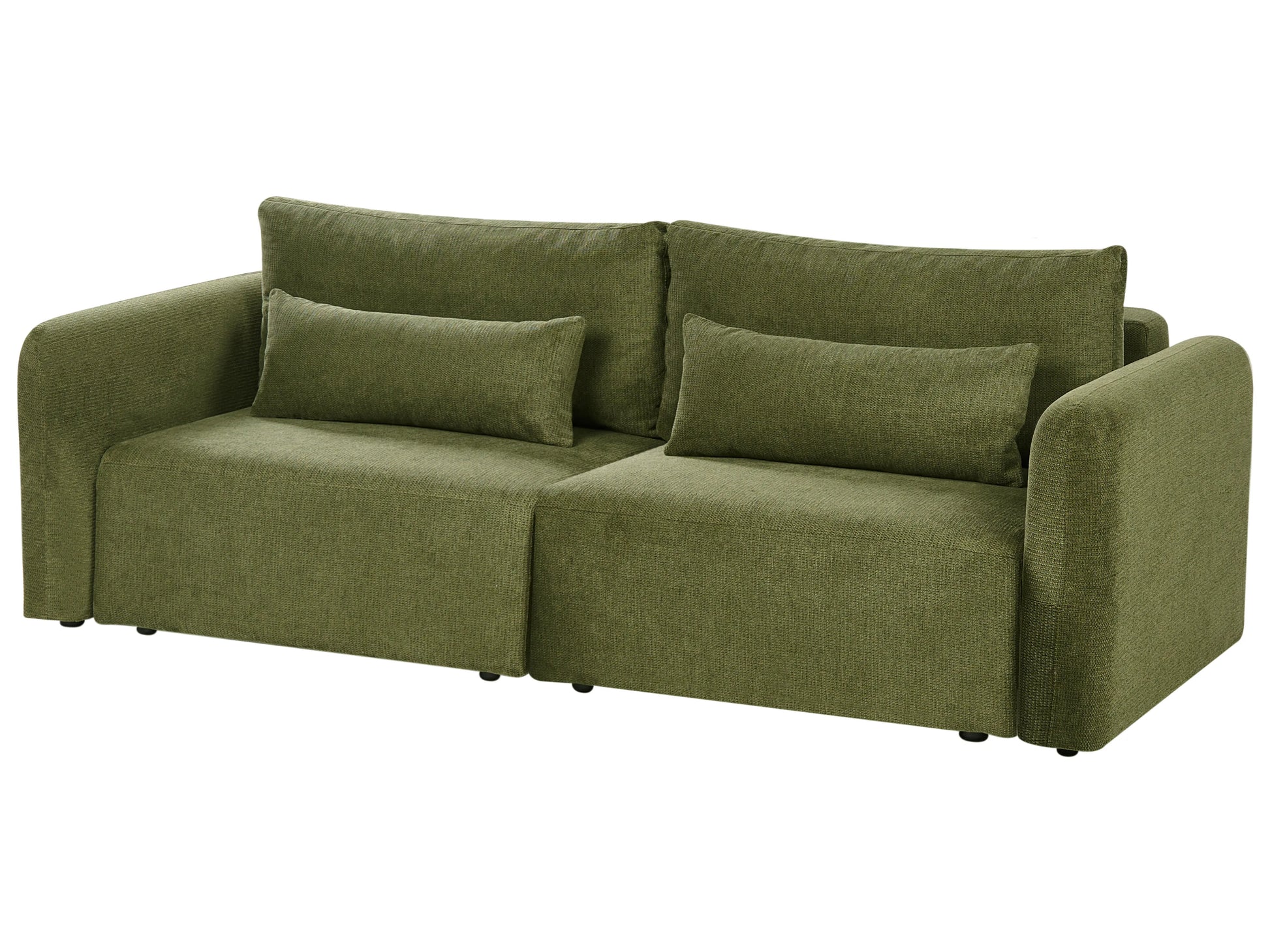  Sofa Bed 3 Seater VAXHOLM Fabric Green With Storage