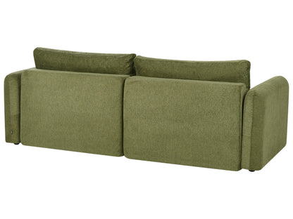  Sofa Bed 3 Seater VAXHOLM Fabric Green With Storage