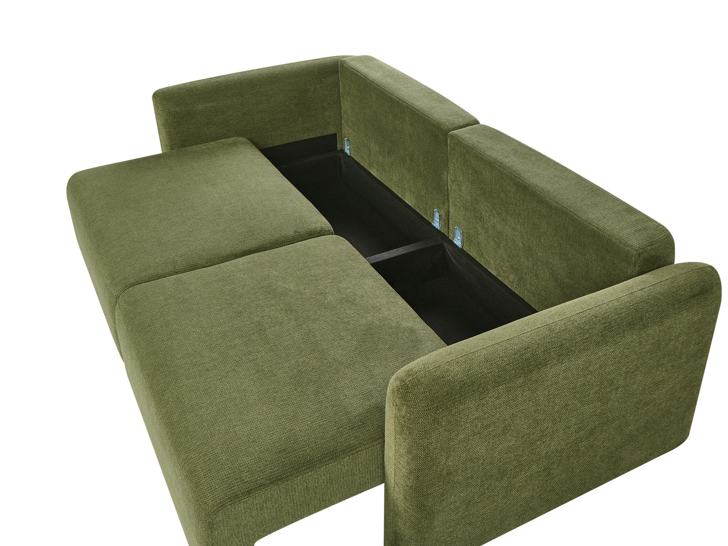  Sofa Bed 3 Seater VAXHOLM Fabric Green With Storage