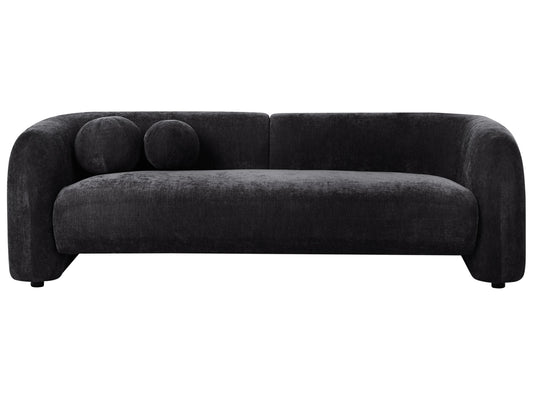  Sofa 3 Seater LEIREN Chenille Black