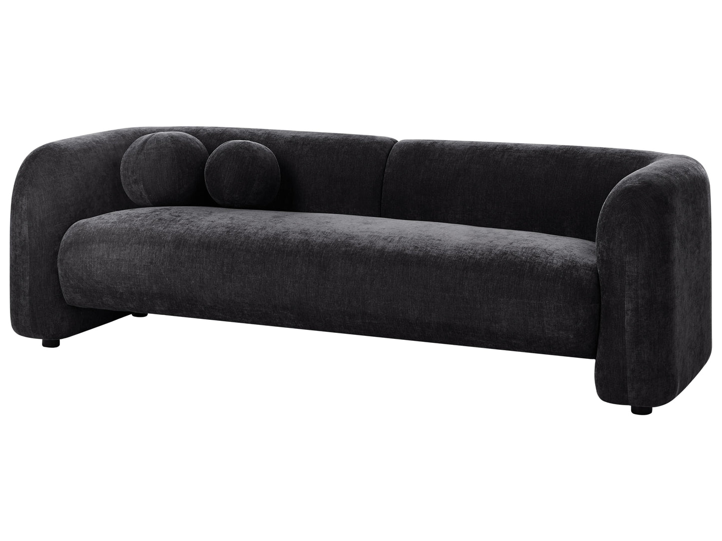 Sofa 3 Seater LEIREN Chenille Black
