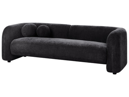  Sofa 3 Seater LEIREN Chenille Black