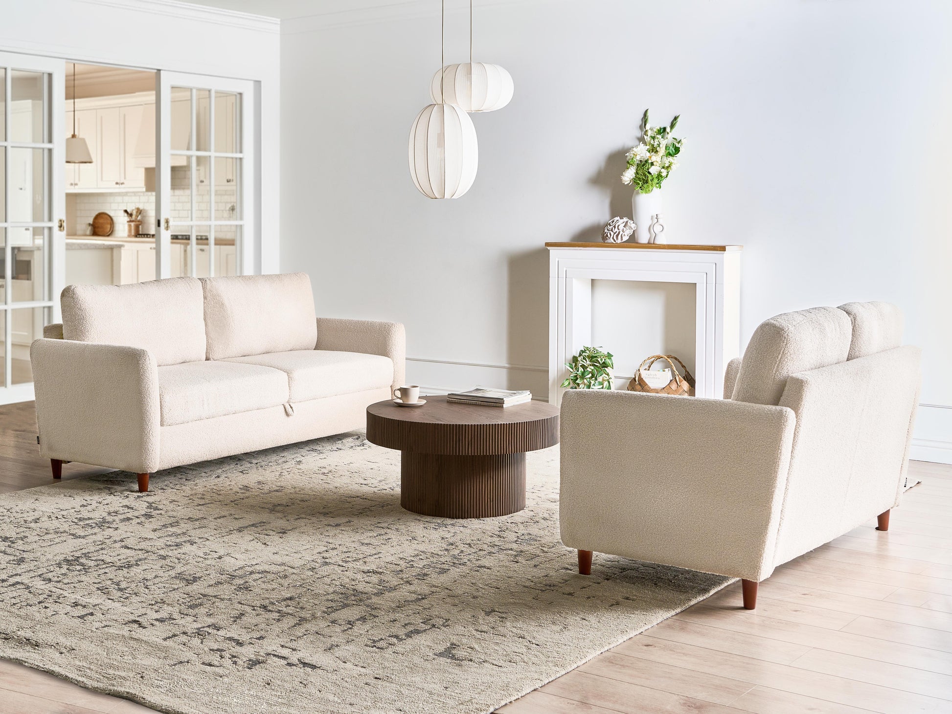  Sofa 2 Seater MARE Boucle Beige