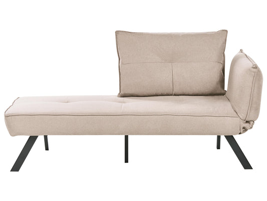  Right-Hand Chaise Lounge ROCAMADOUR Fabric Taupe
