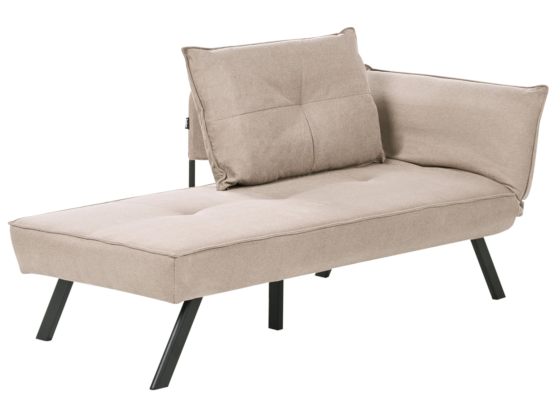  Right-Hand Chaise Lounge ROCAMADOUR Fabric Taupe