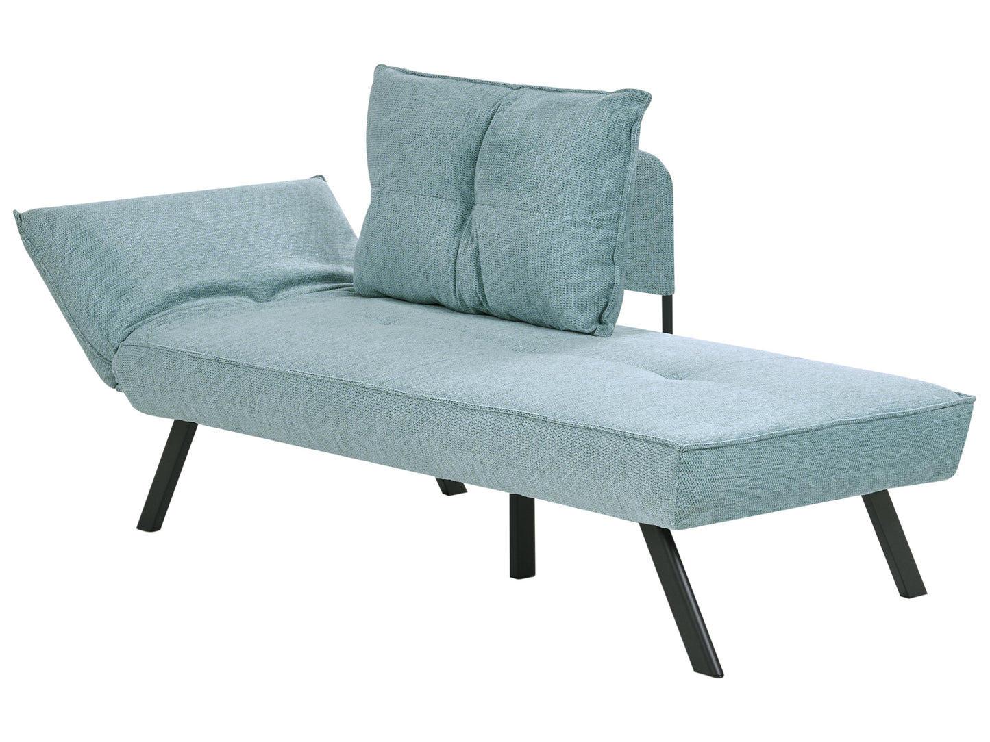  Left-Hand Chaise Lounge ROCAMADOUR Fabric Light Blue