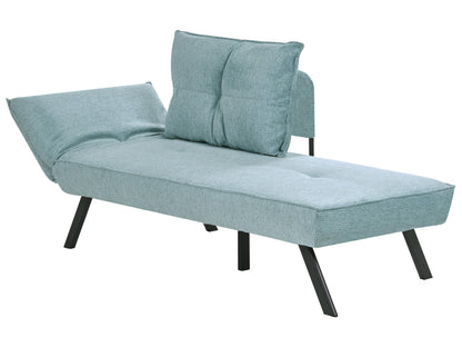  Left-Hand Chaise Lounge ROCAMADOUR Fabric Light Blue
