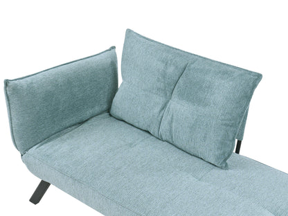  Left-Hand Chaise Lounge ROCAMADOUR Fabric Light Blue