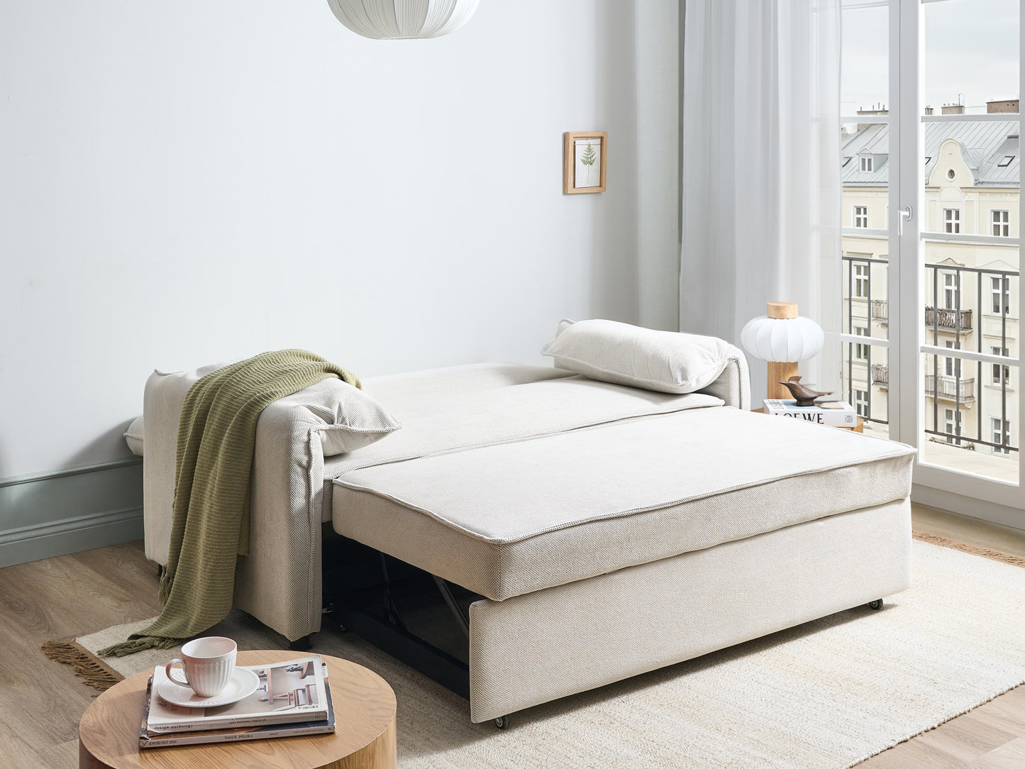  Sofa Bed HORMA Fabric Off-White