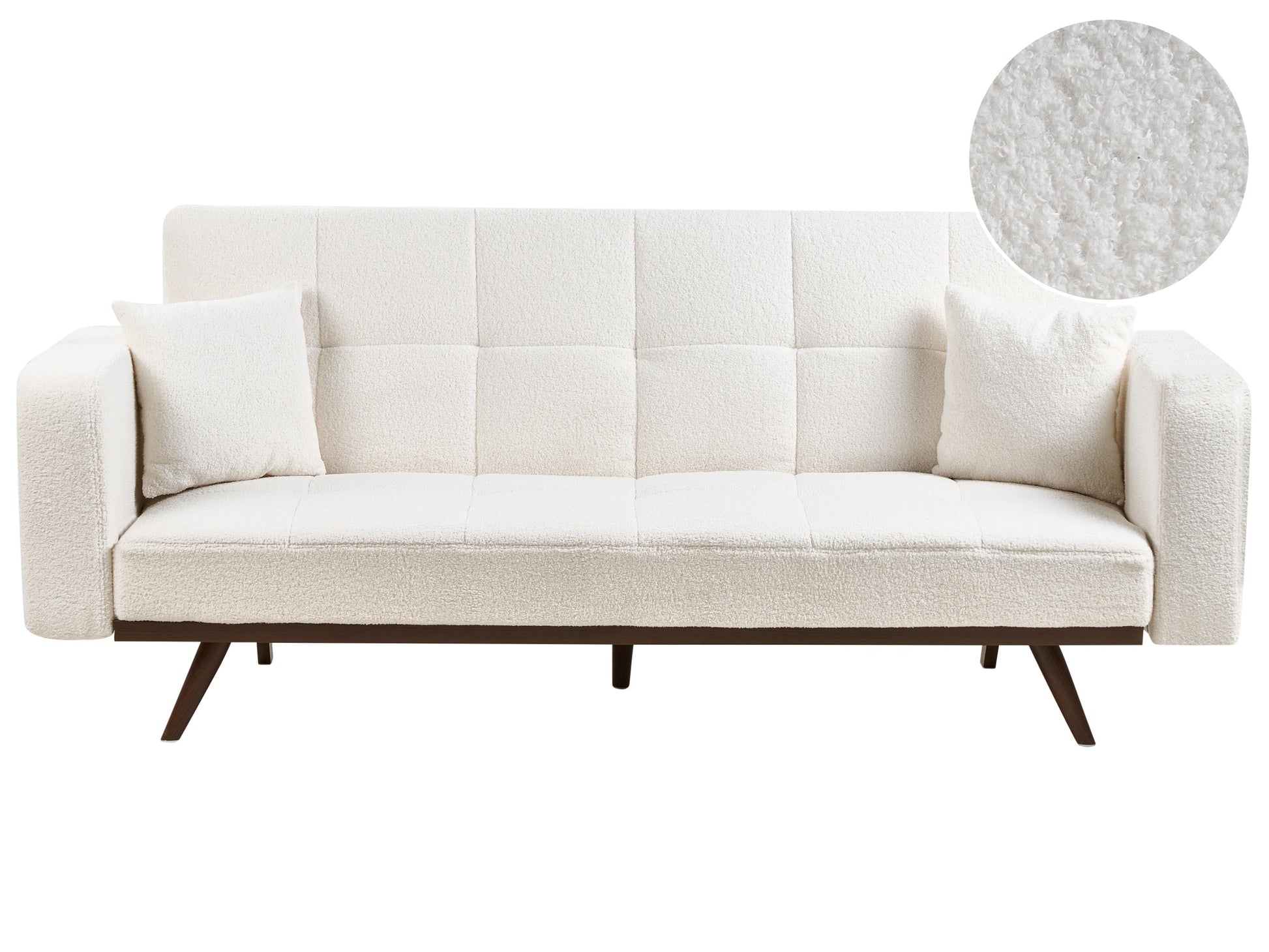  Sofa Bed 3 Seater HJULBY Boucle Off-White