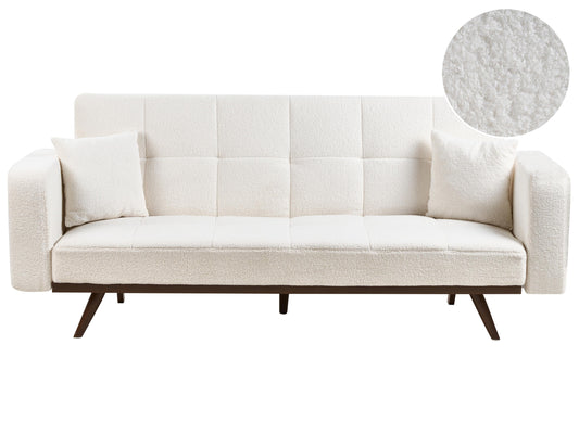  Sofa Bed 3 Seater HJULBY Boucle Off-White