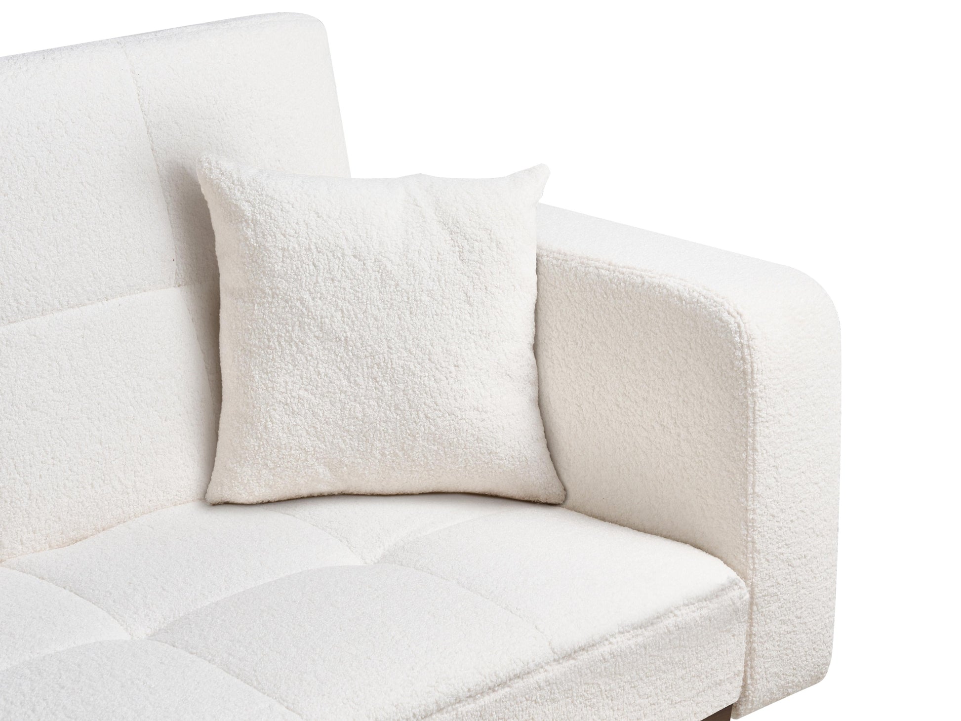  Sofa Bed 3 Seater HJULBY Boucle Off-White