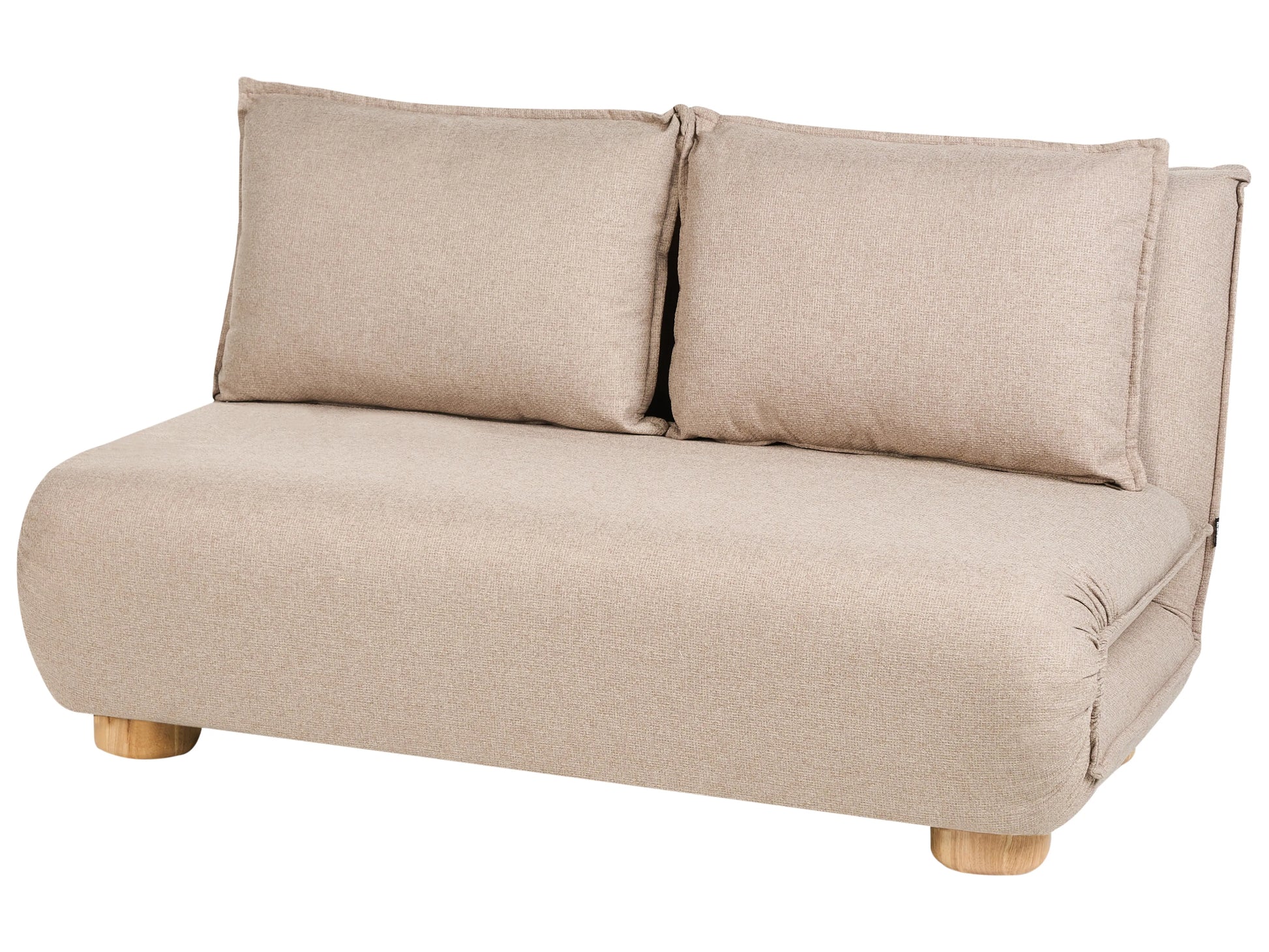  Sofa Bed 2 Seater ABISKO Faux Linen Beige