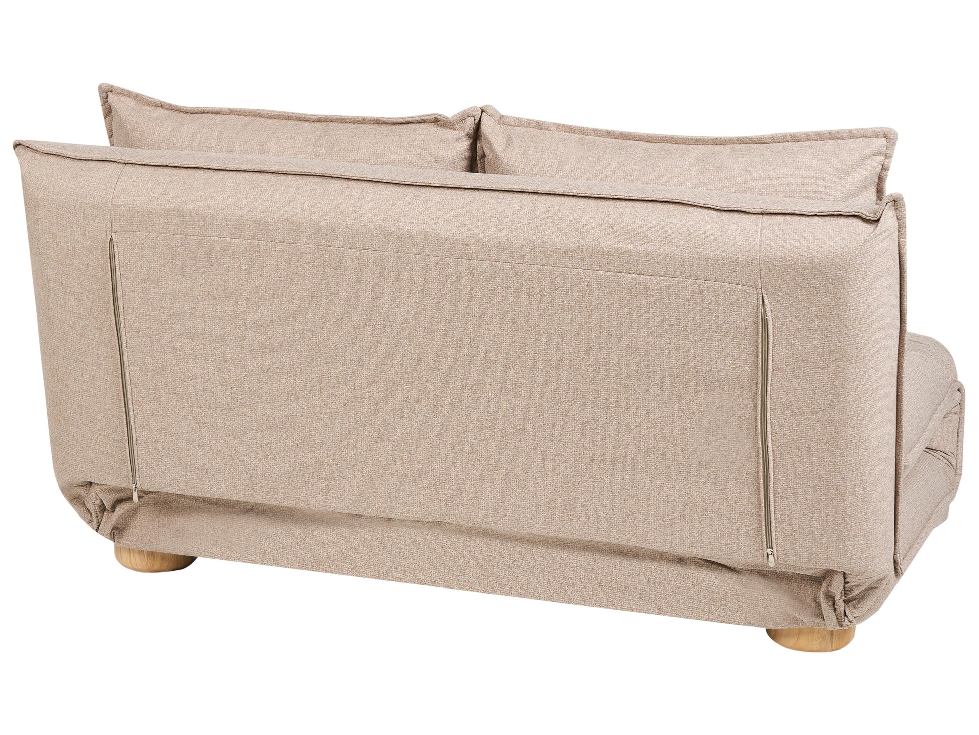  Sofa Bed 2 Seater ABISKO Faux Linen Beige