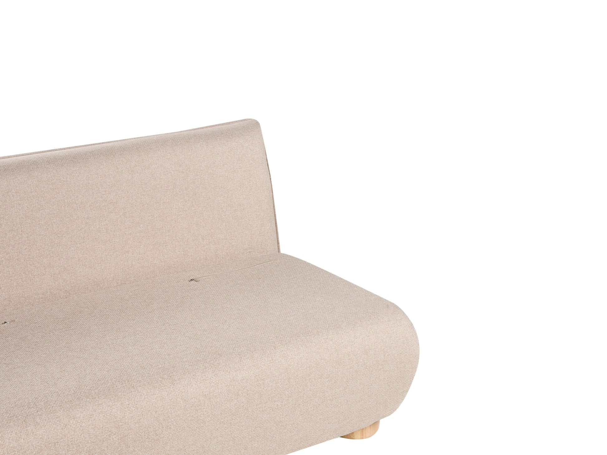  Sofa Bed 2 Seater ABISKO Faux Linen Beige