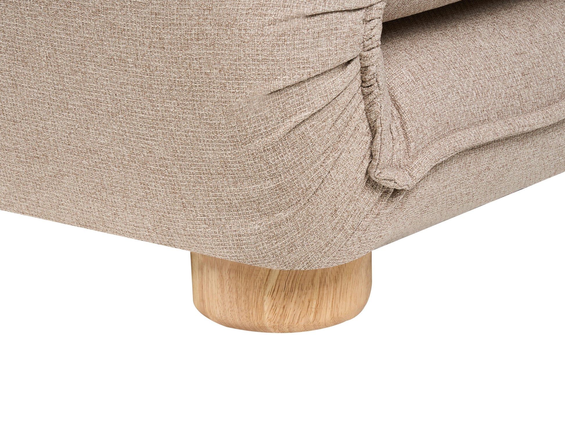  Sofa Bed 2 Seater ABISKO Faux Linen Beige