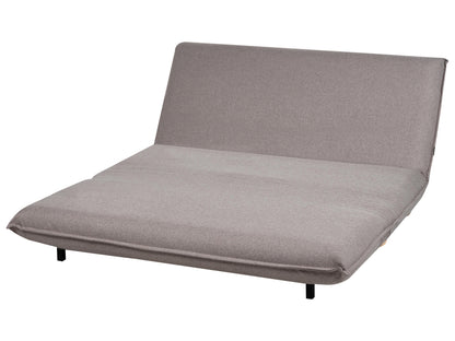  Sofa Bed 2 Seater ABISKO Faux Linen Dark Grey