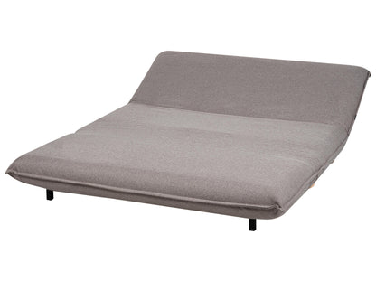 Sofa Bed 2 Seater ABISKO Faux Linen Dark Grey