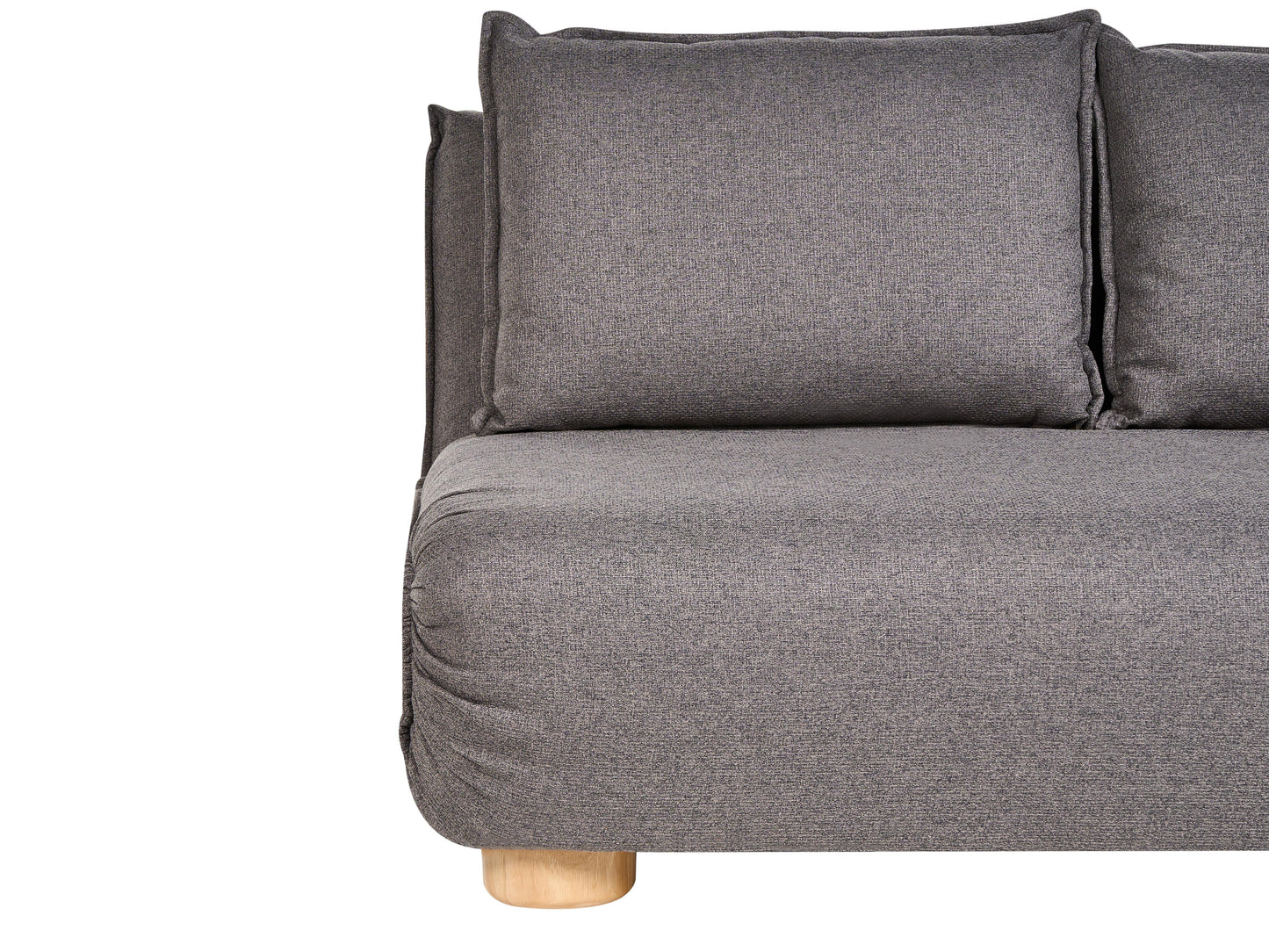  Sofa Bed 2 Seater ABISKO Faux Linen Dark Grey