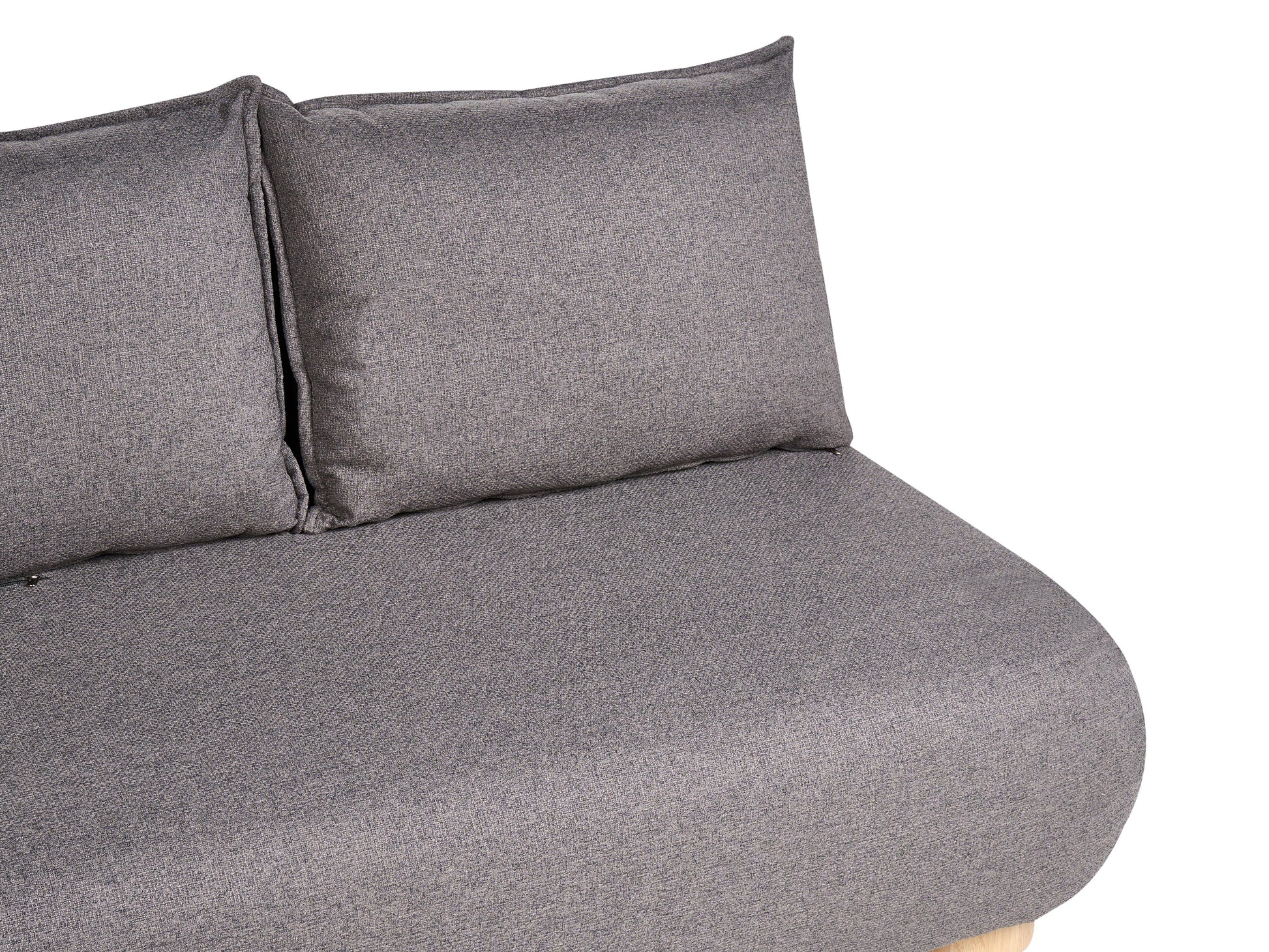  Sofa Bed 2 Seater ABISKO Faux Linen Dark Grey