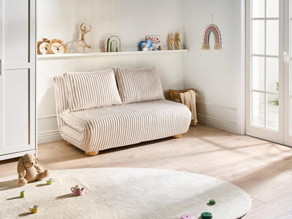  Sofa Bed 2 Seater ABISKO Corduroy Off-White
