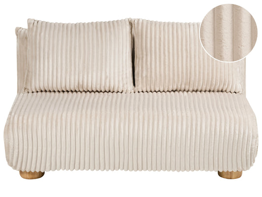  Sofa Bed 2 Seater ABISKO Corduroy Off-White