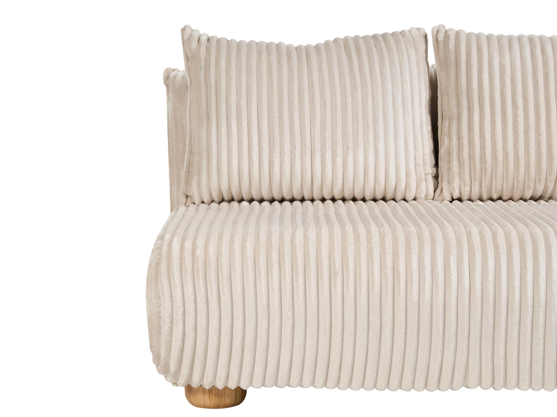  Sofa Bed 2 Seater ABISKO Corduroy Off-White