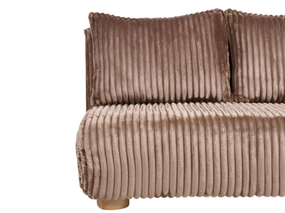  Sofa Bed 2 Seater ABISKO Corduroy Light Brown