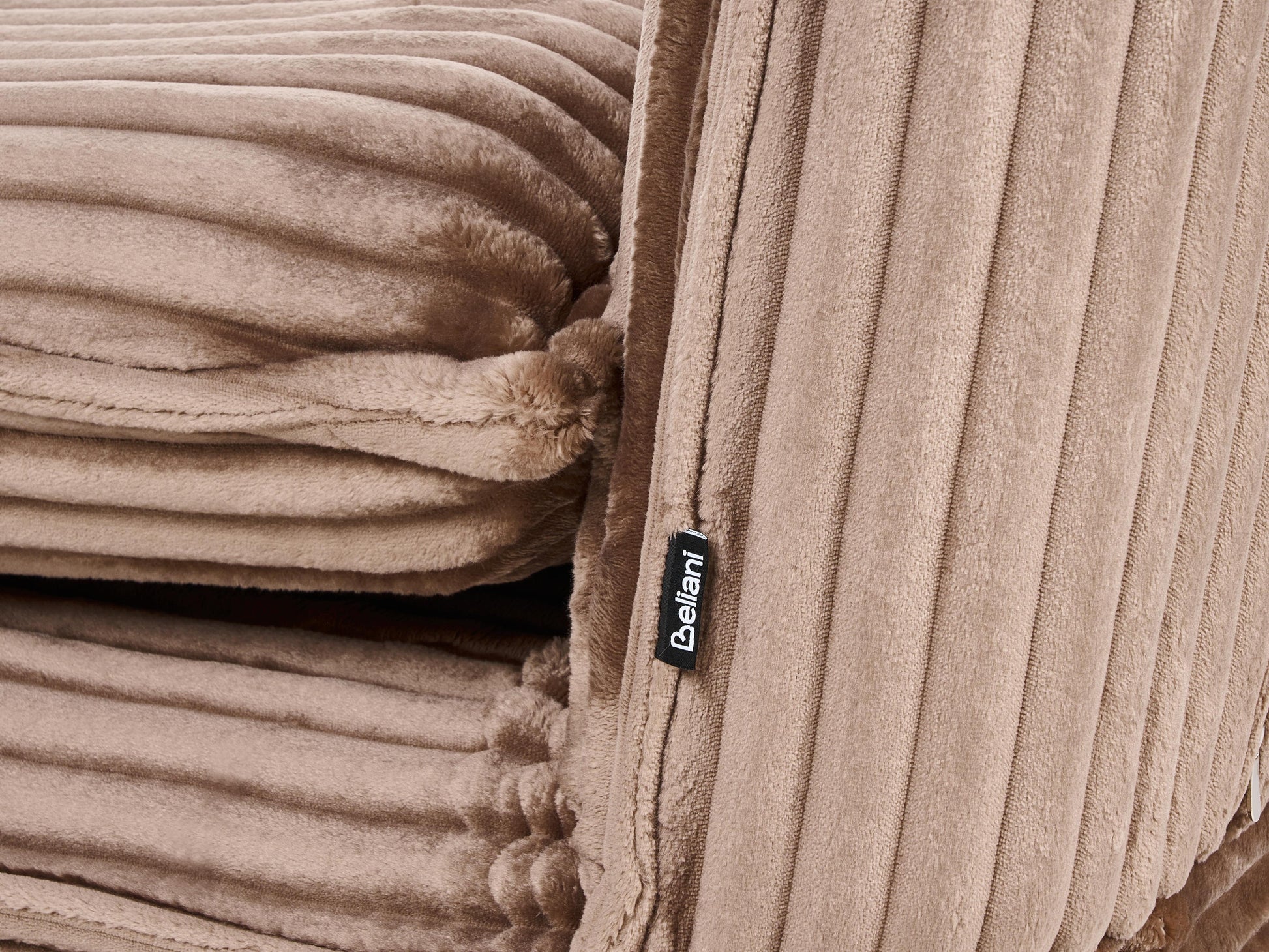  Sofa Bed 2 Seater ABISKO Corduroy Light Brown