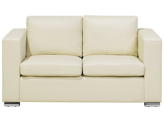  Sofa 2 Seater HELSINKI Leather Light Beige