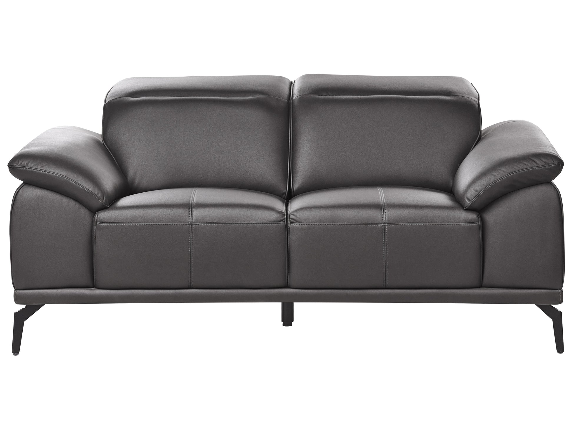  Sofa 2 Seater VEJEN Faux Leather Black