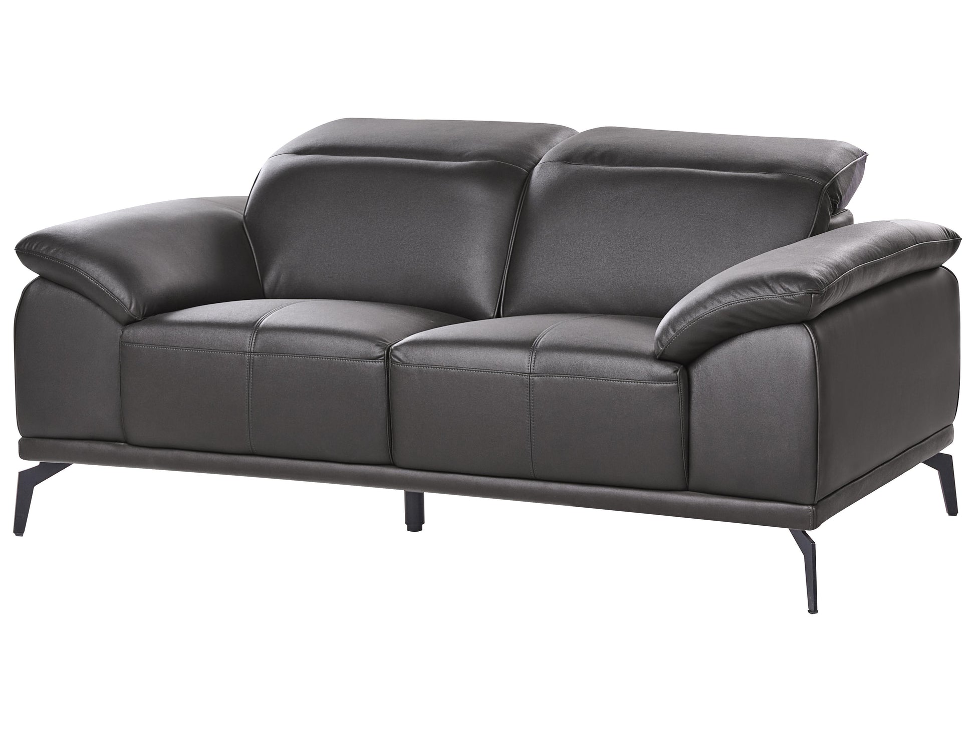  Sofa 2 Seater VEJEN Faux Leather Black