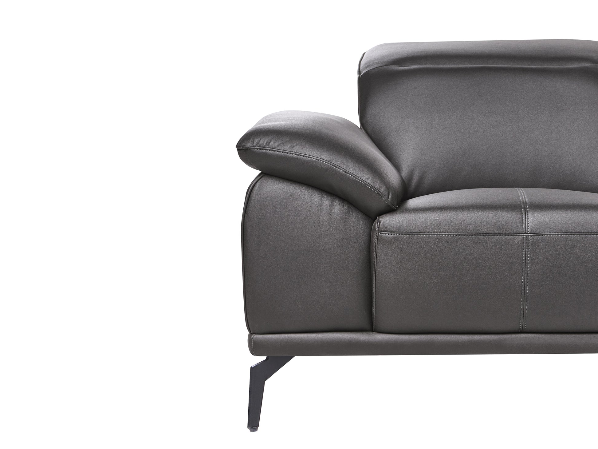  Sofa 2 Seater VEJEN Faux Leather Black