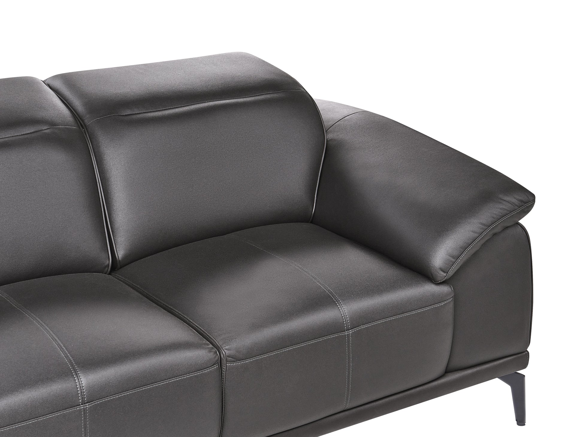  Sofa 2 Seater VEJEN Faux Leather Black