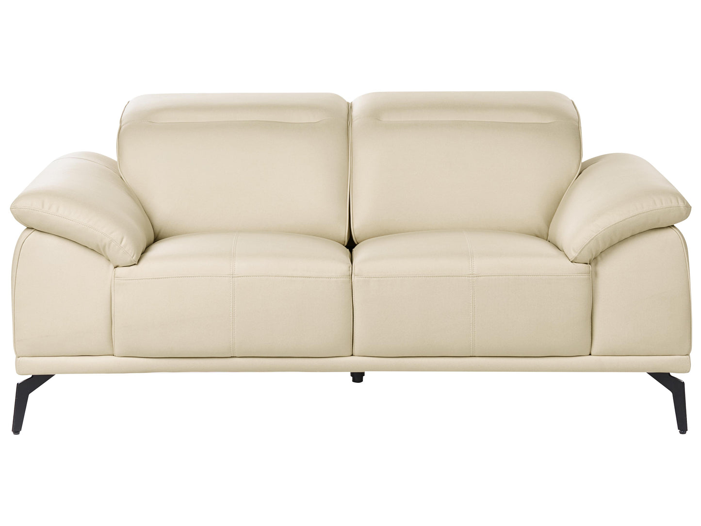  Sofa 2 Seater VEJEN Faux Leather Beige
