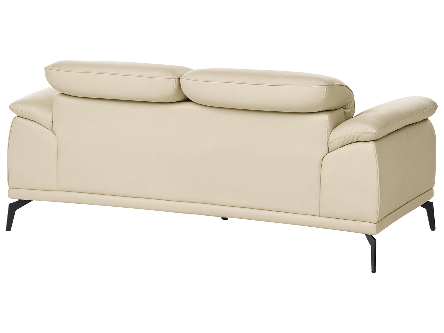  Sofa 2 Seater VEJEN Faux Leather Beige