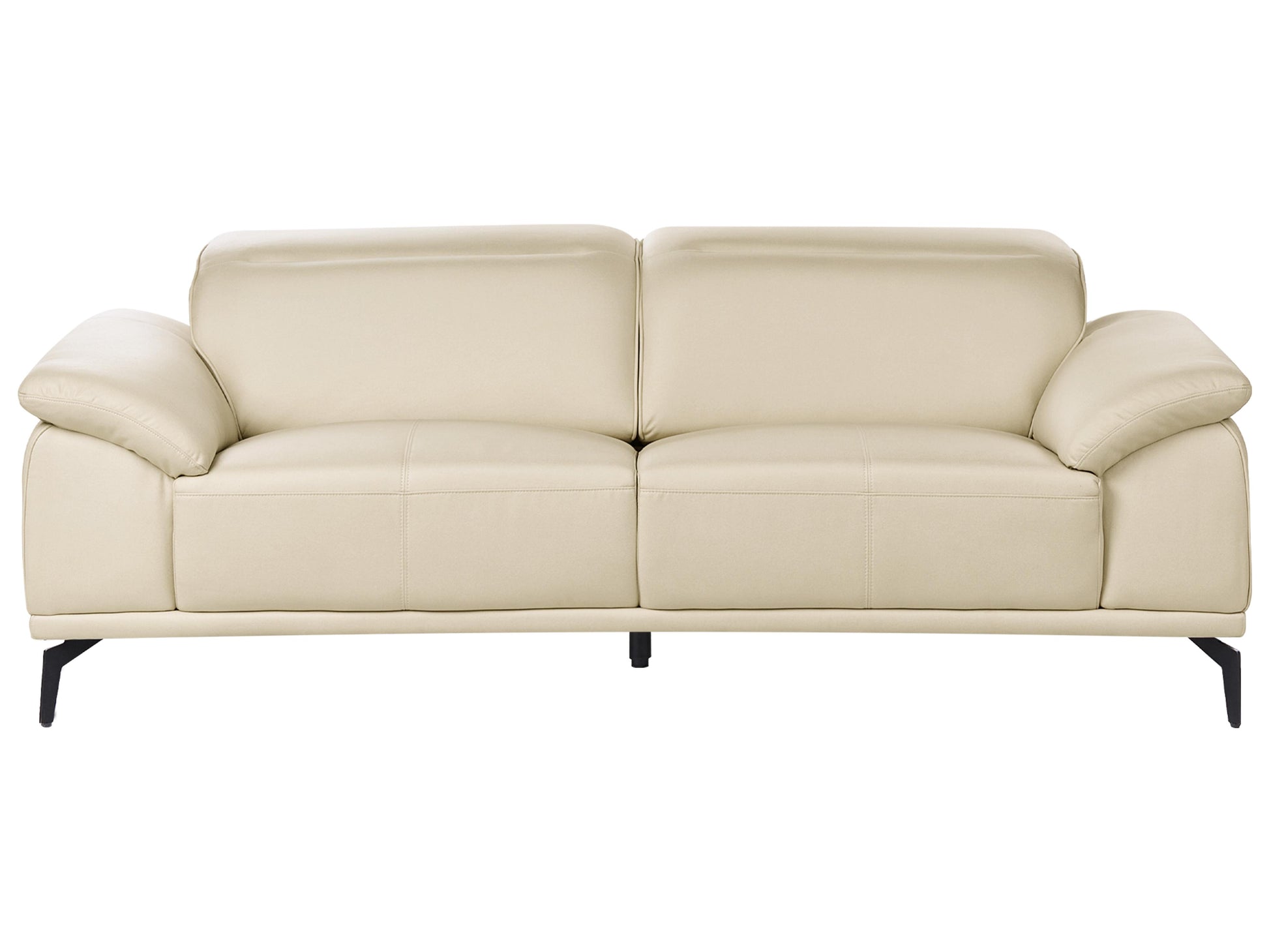  Sofa 3 Seater VEJEN Faux Leather Beige