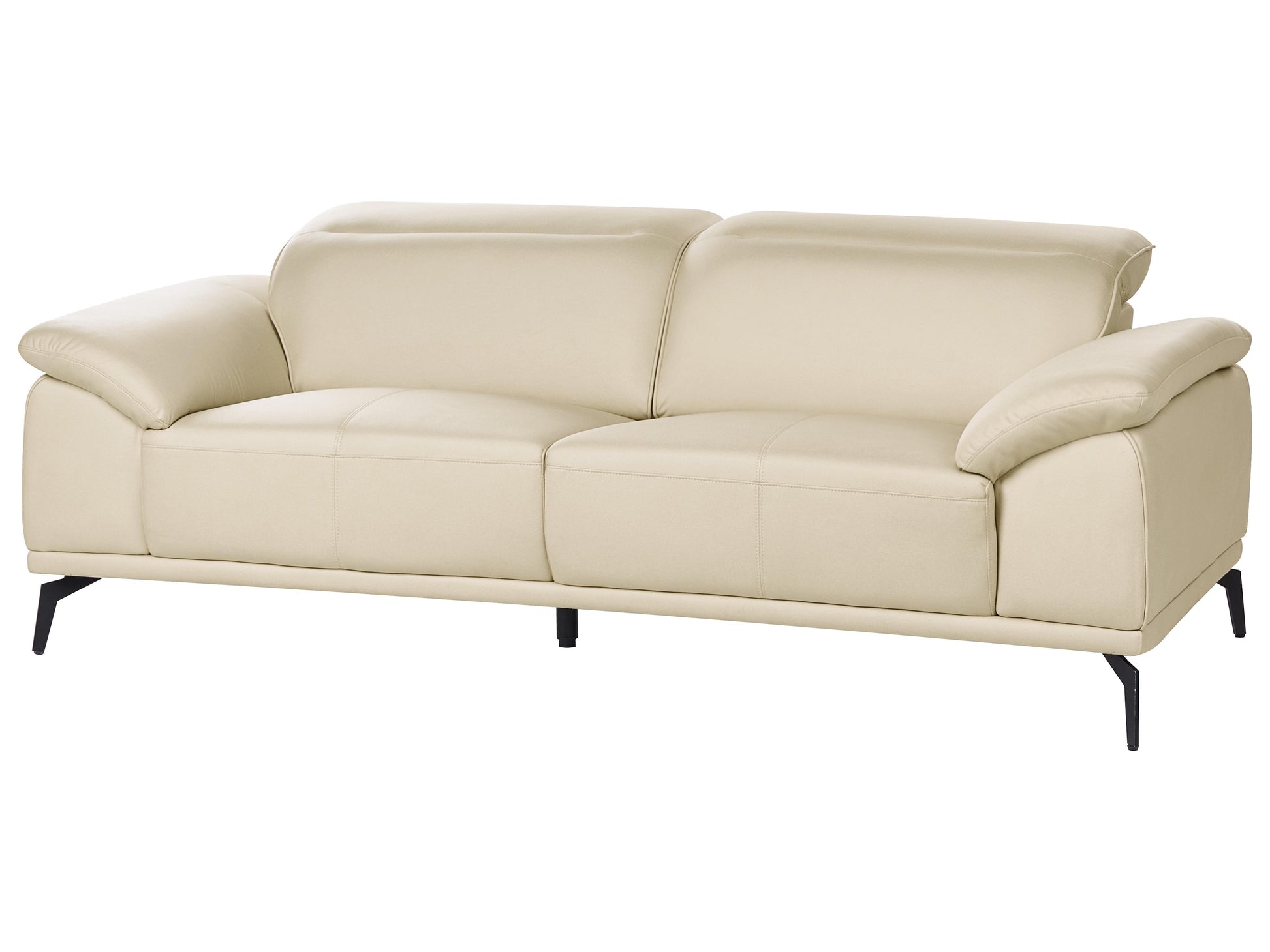  Sofa 3 Seater VEJEN Faux Leather Beige